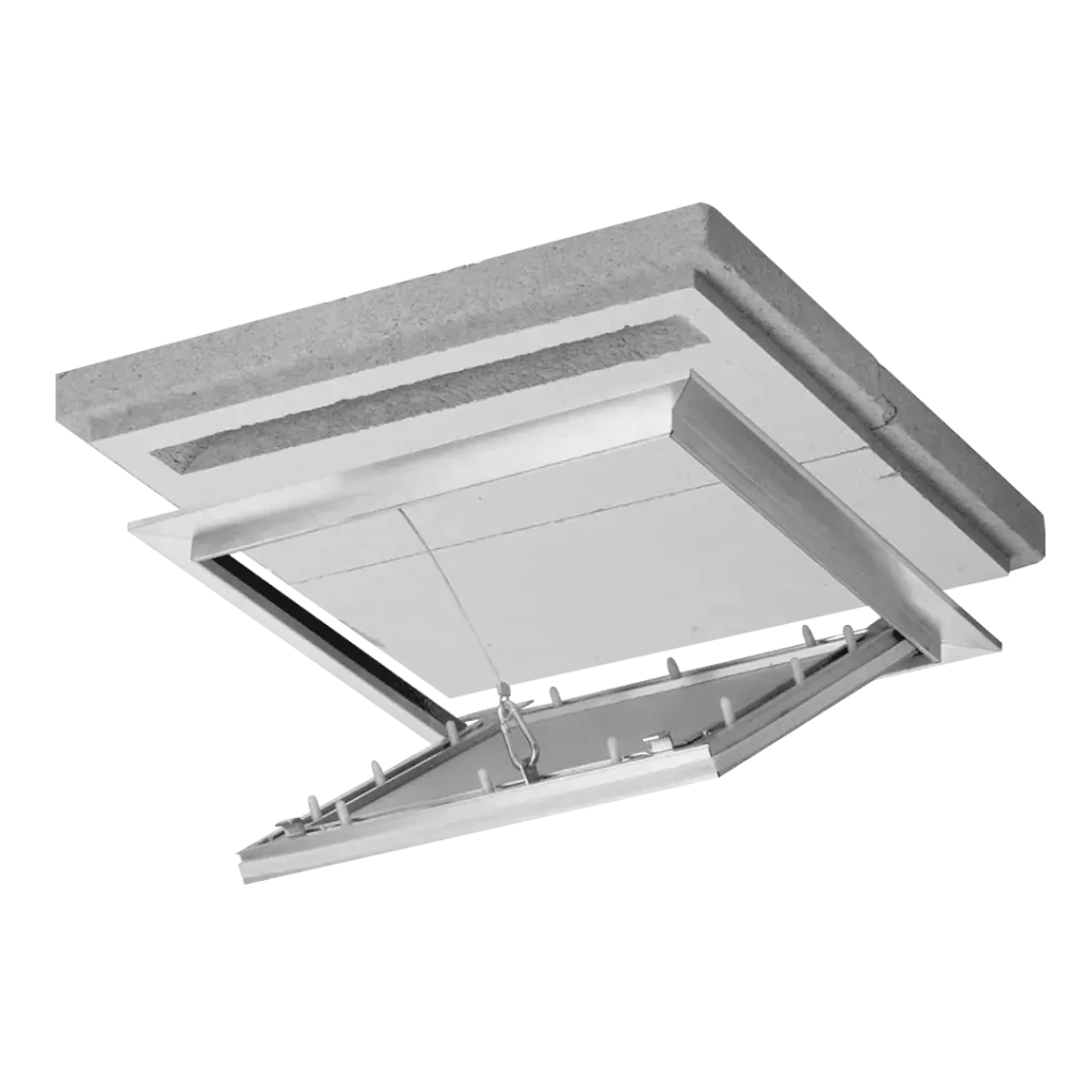 Brandwerend inspectieluik Alustar Airproof EI30 voor verlaagd plafond, luchtdicht en rookdicht, 200×200 tot 600×600 mm
