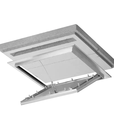Brandwerend inspectieluik Alustar Airproof EI30 voor verlaagd plafond, luchtdicht en rookdicht, 200×200 tot 600×600 mm