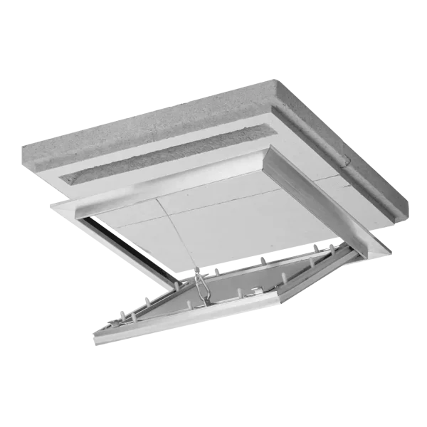 Brandwerend inspectieluik Alustar Airproof EI30 voor verlaagd plafond, luchtdicht en rookdicht, 200×200 tot 600×600 mm