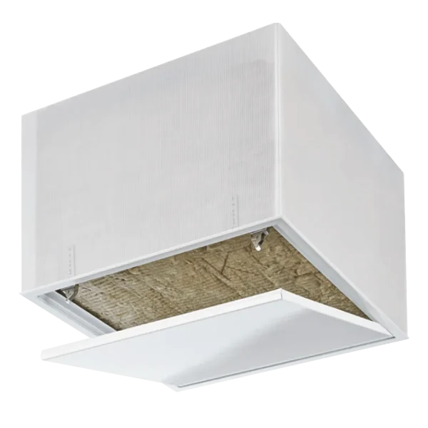 Tempo Primus luchtdicht inspectieluik 550x550mm met aluminium frame, isolatie & veersluiting, 500×500 tot 500×500 mm