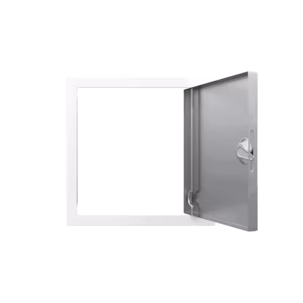 Tempo Softline Stalen Inspectieluik Wit met Vierkantslot - Afbeelding 5