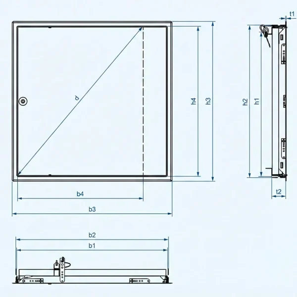 Brandwerend plafond-inspectieluik EI60 – Softline Fire-Star SW - Afbeelding 2