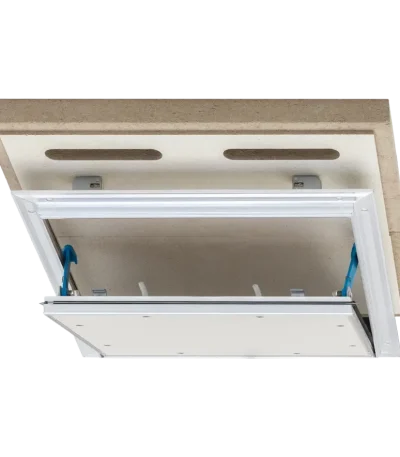 Brandwerend inspectieluik EI30 (30 min) 18 mm voor zelfdragend verlaagd plafond – Alumatic, 300×300 tot 600×600 mm